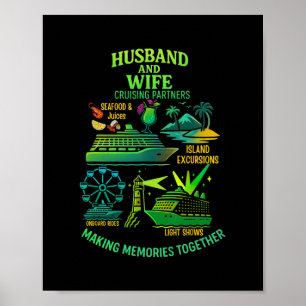 Husbonde Och Hustru Matchande Kryssningsresa Par Poster