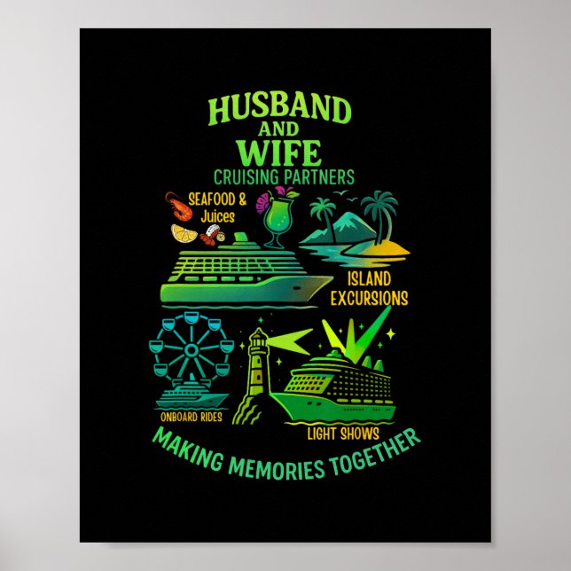 Husbonde Och Hustru Matchande Kryssningsresa Par  Poster (Framsidan)
