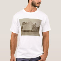 Husbyggnad i Samoa, c.1875 (sepiafotoet)