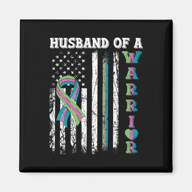 Husbyn till Warrior Metastatic Breast Cancer USA Magnet (Framsidan)