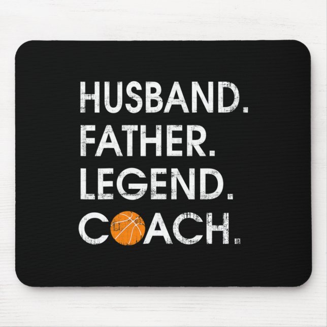 Husbynd Far Legend Coach Roligt Bysketbyll Gift Musmatta (Framsidan)