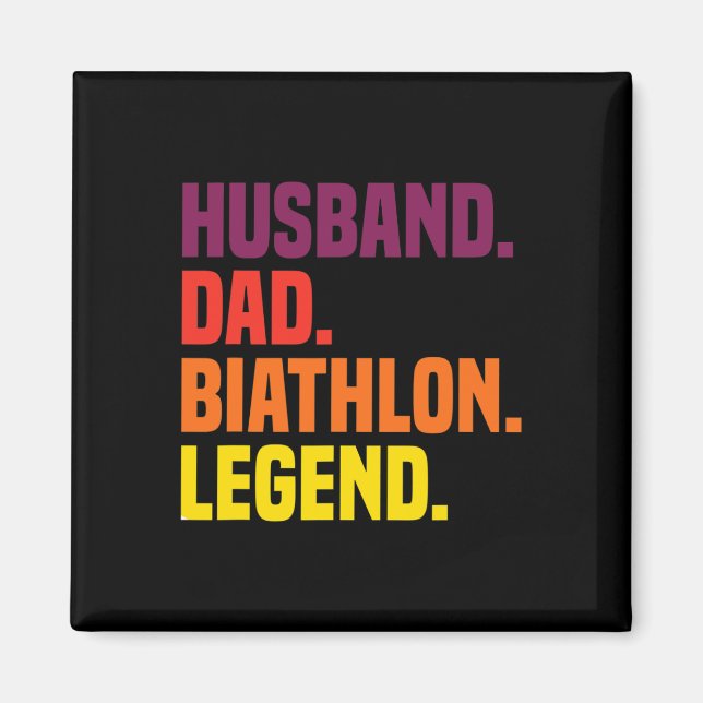 Husbynd Pappa Biathlon Legend Magnet (Framsidan)