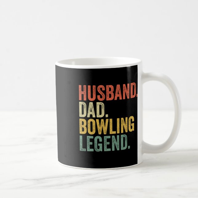 Husbynd Pappa Bowling Legend Fars dag Bowling Pl Kaffemugg (Höger)