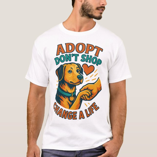 Husdjur Adoptera Kärlek T-shirt (Framsida)