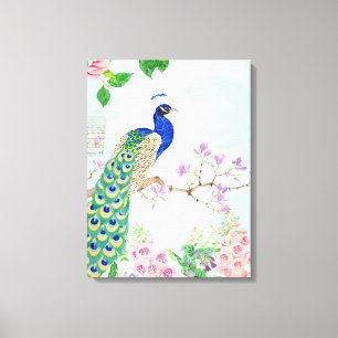 Husdjur   Blommigt Bird   Coola Peacock Canvastryck