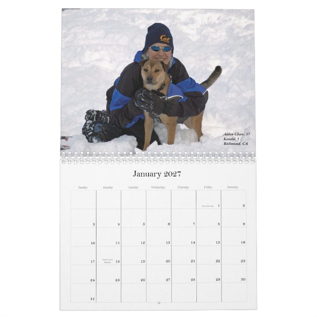 Husdjur & deras snaggningar, 2013 kalender (Jan 2027)