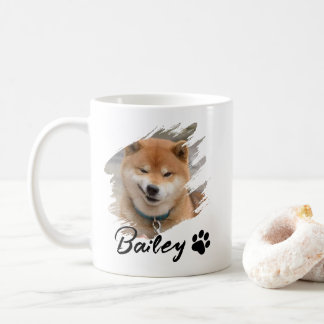 Husdjur Enkel Modern Cool Typografi Namn och Foto Kaffemugg