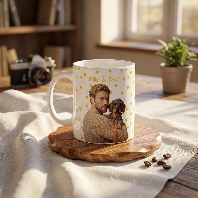 Husdjur Enkel Modern Namn och Foto Kaffemugg (Skapare uppladdad)