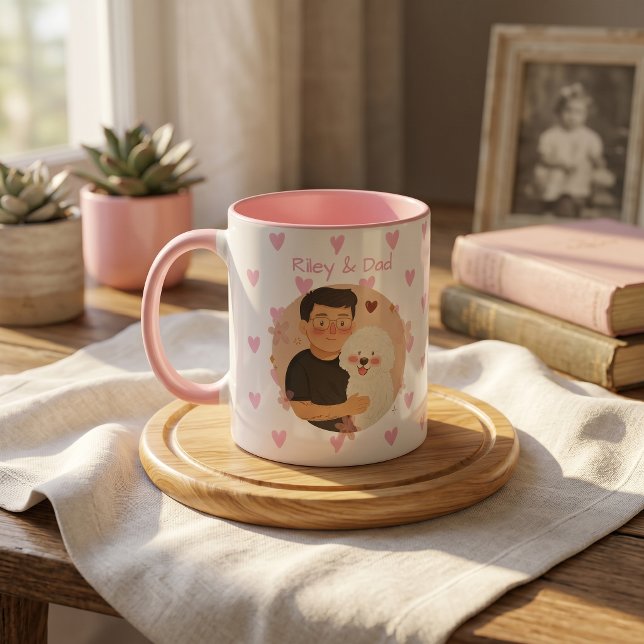 Husdjur Enkel Modern Namn och Foto Mugg (Skapare uppladdad)