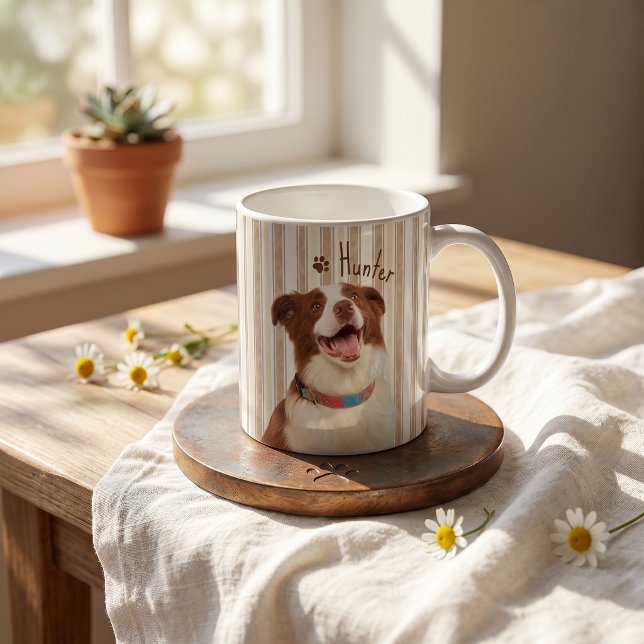 Husdjur Enkla Moderna Namn och Foto Kaffemugg (Skapare uppladdad)