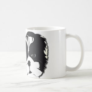 Husdjur för Shih Tzu svart vithund Kaffemugg