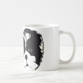 Husdjur för Shih Tzu svart vithund Kaffemugg