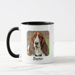Husdjur Foto Basset Hound Brun Personlig Mugg