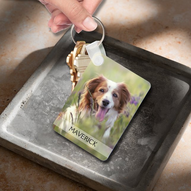 Husdjur Foto Dubbelsidig Aluminium Nyckelring (Pet photo double-sided aluminum keychain)