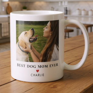 Husdjur Foto Hundmamma Namn Modern Enkel Kaffemugg