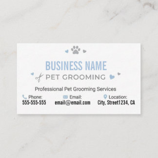 Husdjur Frisör Affärs Kort | Eleganta Pastell Pärl