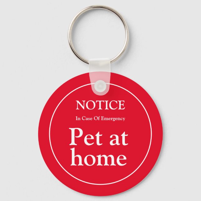 Husdjur hemma nyckelring (Framsida)
