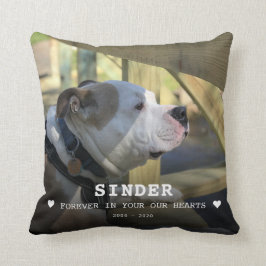 Husdjur Hund Dikt Foto Minnesgåva Kudde