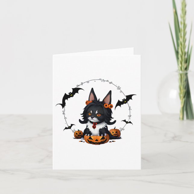 Husdjur i Halloween Sticker Kort (Framsida)