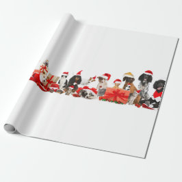 Husdjur i jultomten Papper julinsvällning Presentpapper