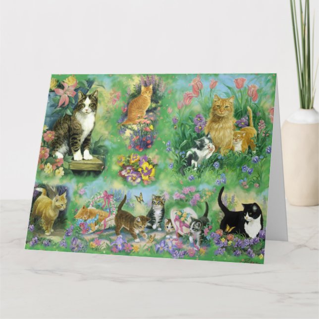 Husdjur-/kattfars dagkort kort (Framsida)