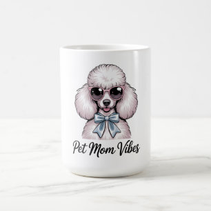 Husdjur mamma vibbar Pudel Hund Solglasögon Rosa P Kaffemugg