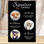 Husdjur Namnteckning Drinks Anpassningsbar 3 Photo Poster<br><div class="desc">Namnteckning Drinks efter från dina sällskapsdjur! Inkludera din bästa hund, bästa katt och vilket husdjur som helst i bröllop med sin egen namnteckning dryck pub för dina gäster. Perfekt för hundälskare, och ett speciellt hund pub kommer att vara en slå i bröllop. Enkel men elegant vit med eukalyptus löv. Anpassa...</div>