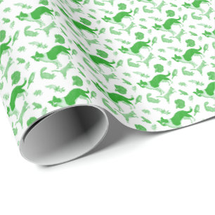 Husdjur på parad (Grön) Presentpapper
