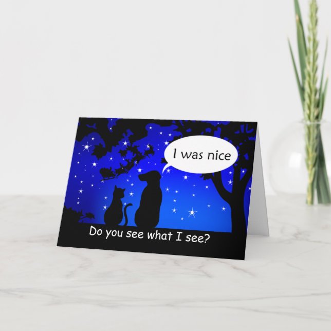 Husdjur Se julhälsningskortet Santa Bra Hund Helgkort (Framsida)