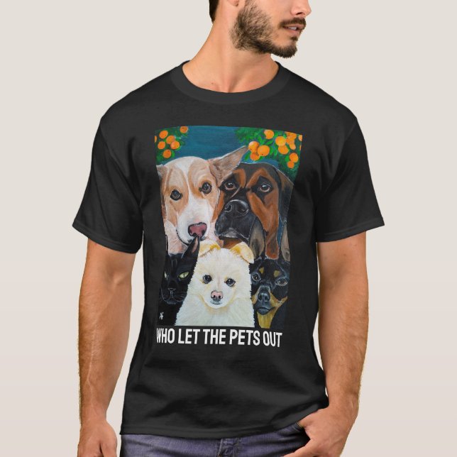 Husdjur Selfie-målning av Alfred Fox T Shirt (Framsida)