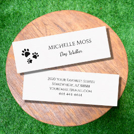 Husdjur Tass avtryck Dog Walker Simple Mini Visitkort