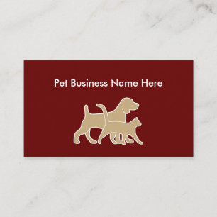 Husdjur tjänste- enkla Businesscards Visitkort