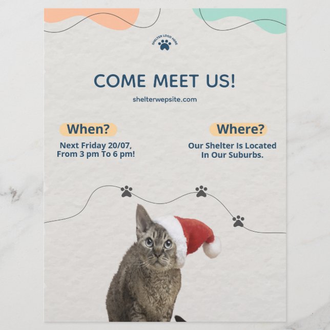 Husdjuradoption, Djurhem Donationer Folder Reklamblad (Framsidan)