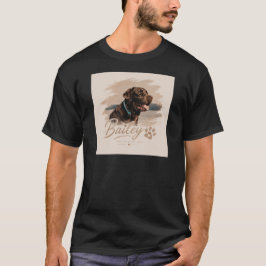 Husdjurets Eleganta Typografi Namn och Foto T-Shir T Shirt