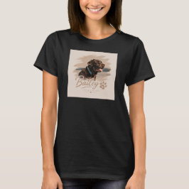 Husdjurets Eleganta Typografi Namn och Foto T-Shir T Shirt