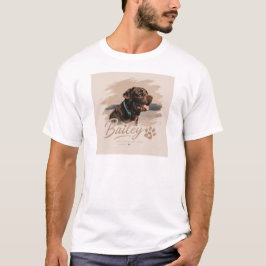 Husdjurets Eleganta Typografi Namn och Foto T-Shir T Shirt