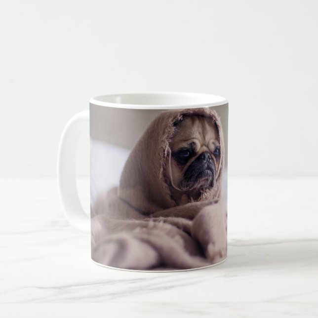 Husdjurets enkla moderna coola typografi namn och  kaffemugg (Framsida vänster)