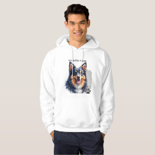 Husdjurets enkla moderna namn & foto anpassad desi hoodie
