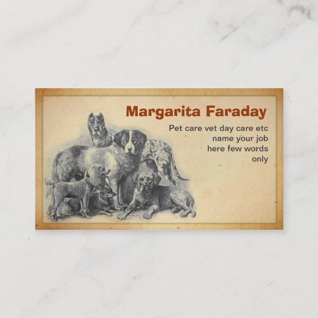 husdjurhundvisitkort visitkort (Framsida)