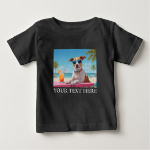 Husdjurs enkla moderna personliga foto och text t shirt