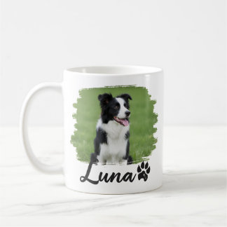 Husdjurs enkla moderna typografi namn och foto kaffemugg