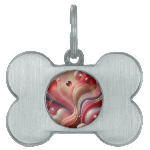 Husdjurs-ID-märke med abstrakt konstdesign ID-bricka Husdjur