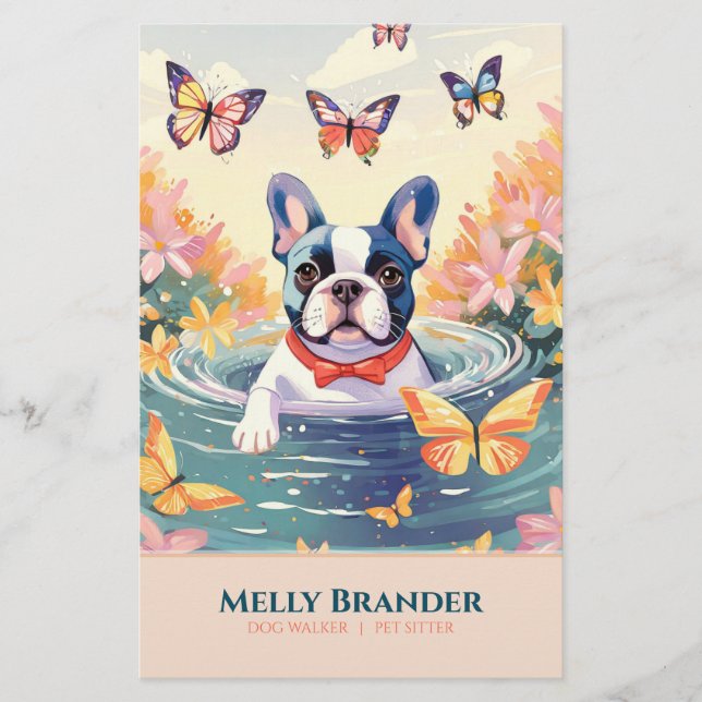 Husdjurs sitter Gå promenad  Flygblad (Framsidan)