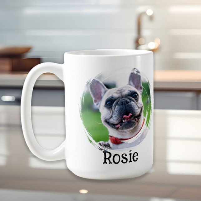 Husdjursfoto Minnes Hund Katt Ägare Kaffemugg (Custom pet photo mug)