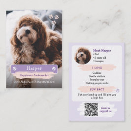Husdjurshandels Kort, Foto & QR-kod Terapihund