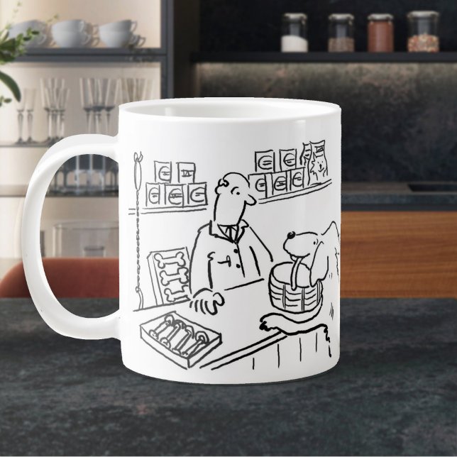 Husdjurshandlare Hund Shopping Jumbo Mugg (Large Mug with a Pet Shop Theme)