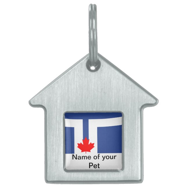 Husdjursmärke med Torontos flagga, Kanada ID-bricka Husdjur (Framsidan)