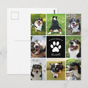 Husdjursminne Anpassad Hundcollage Med Kärlek Vykort