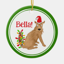 Husdjursprydnad rolig humor söt hund julgransprydnad keramik