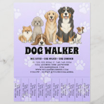 Husdjurssittare Hundpromenad Anpassad Reklam Lila